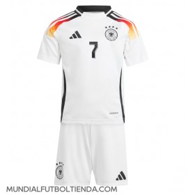 Camiseta Alemania Kai Havertz #7 Primera Equipación Replica Eurocopa 2024 para niños mangas cortas (+ Pantalones cortos)